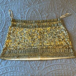 All Saints bead and sequin embellished mini skirt.Size EU 8